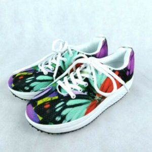Butterflies Sneaker Walking Platform Shoes 6.5/37